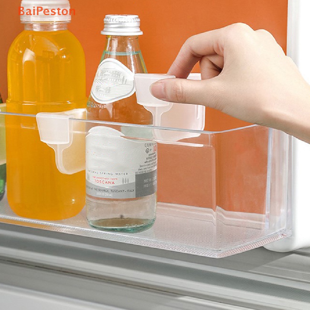 Set 4 Thanh Nhựa Chia Ngăn Tủ Lạnh Có Thể Thu Gọn Tiện Dụng
