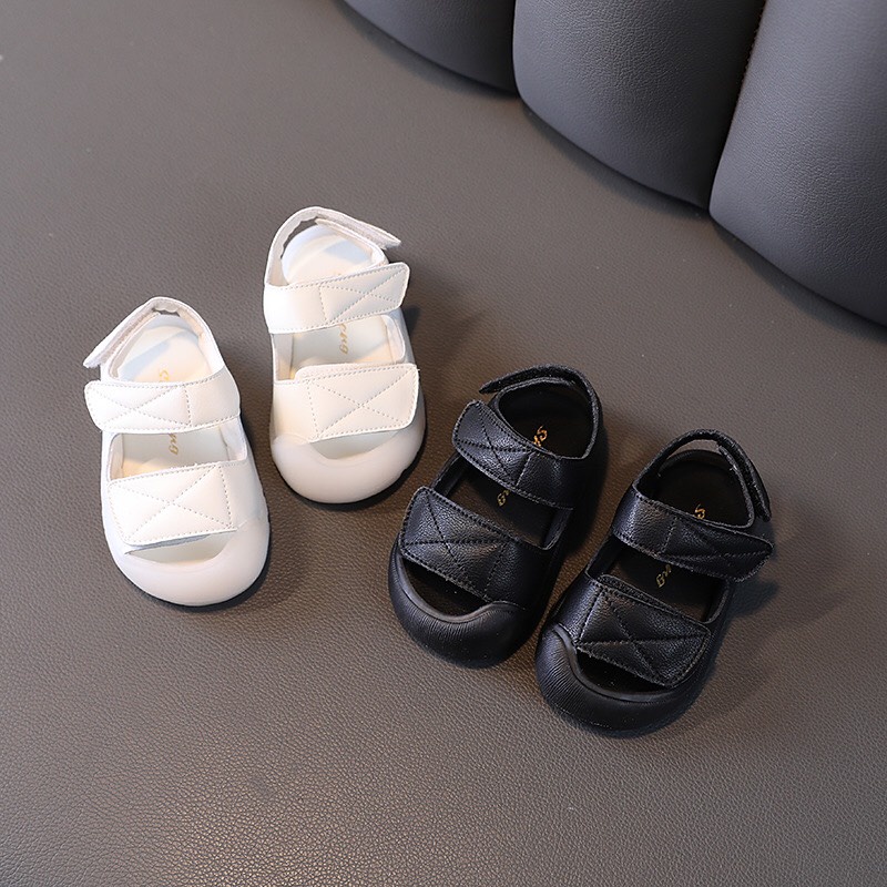 Sandal bé trai - dép quai hậu tập đi bé gái quai ngang khóa dán chống vấp bảo vệ chân thời trang hè Babybees 131