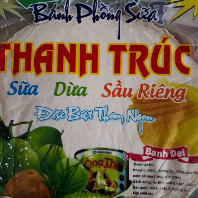 Bánh phồng sữa dừa sầu riêng đặc biệt thơm ngon