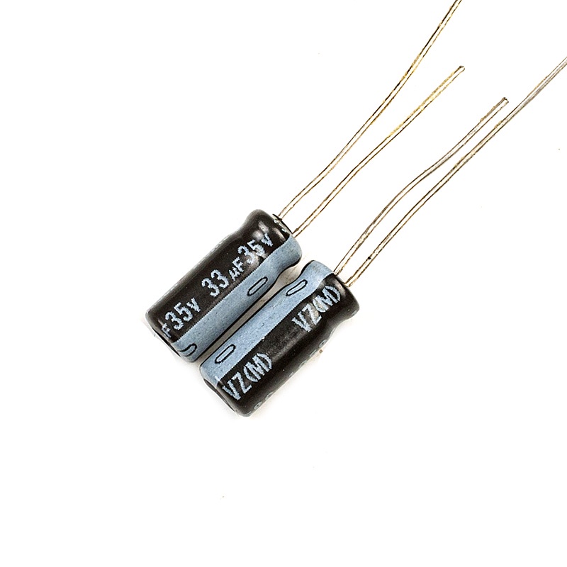 Hàng có sẵn * 1 cái, Tụ điện điện phân Nichicon 35V 33uf VZ 105°C 5x11mm