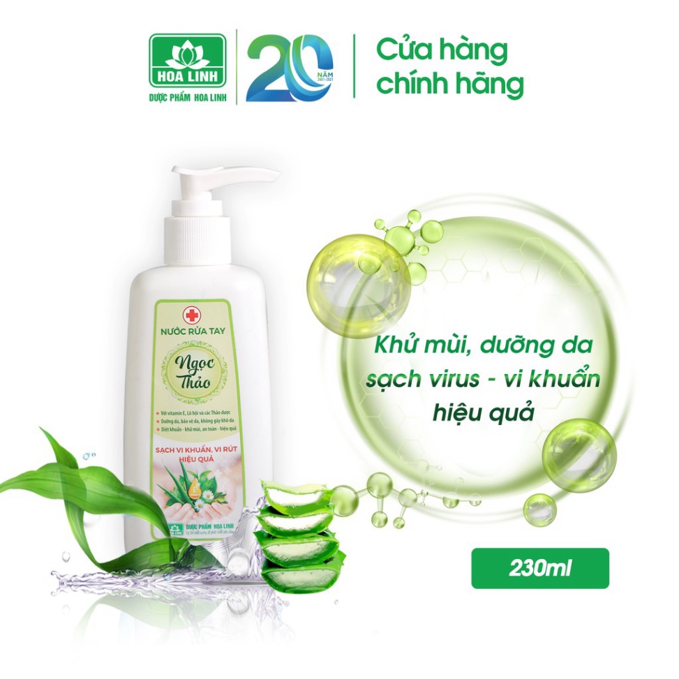 ✔️CHÍNH HÃNG✔️ Nước Rửa Tay Thảo Dược Ngọc Thảo 230ml