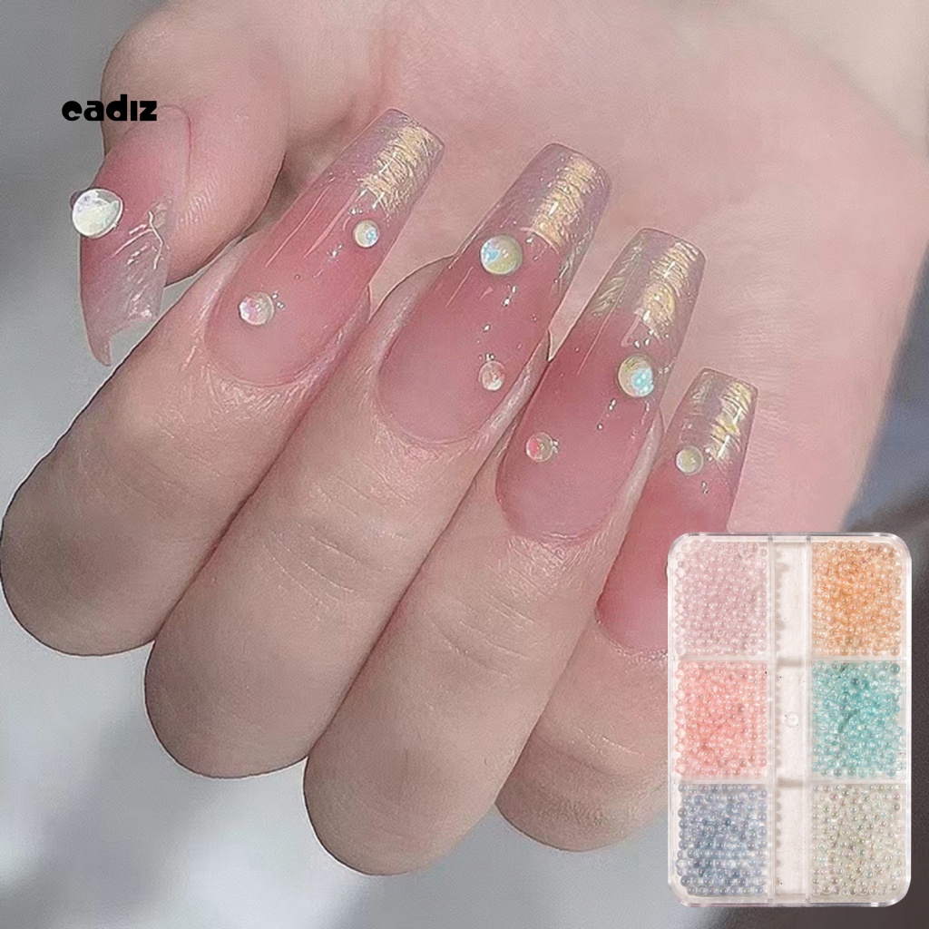 1 Hộp Hạt Cườm 3D Đính Móng Nghệ Thuật