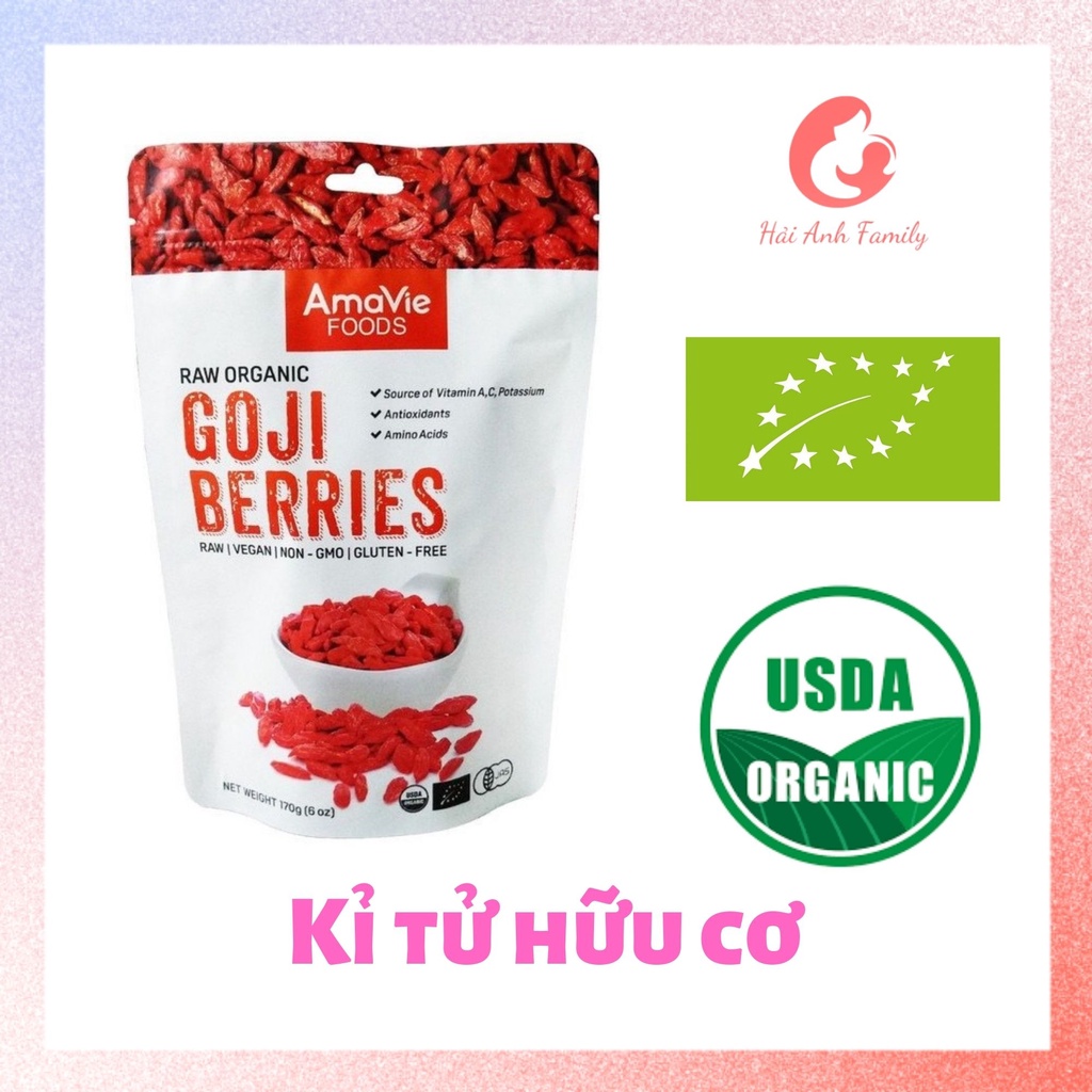 Kỷ tử hữu cơ AmaVie Foods - Gói 50g