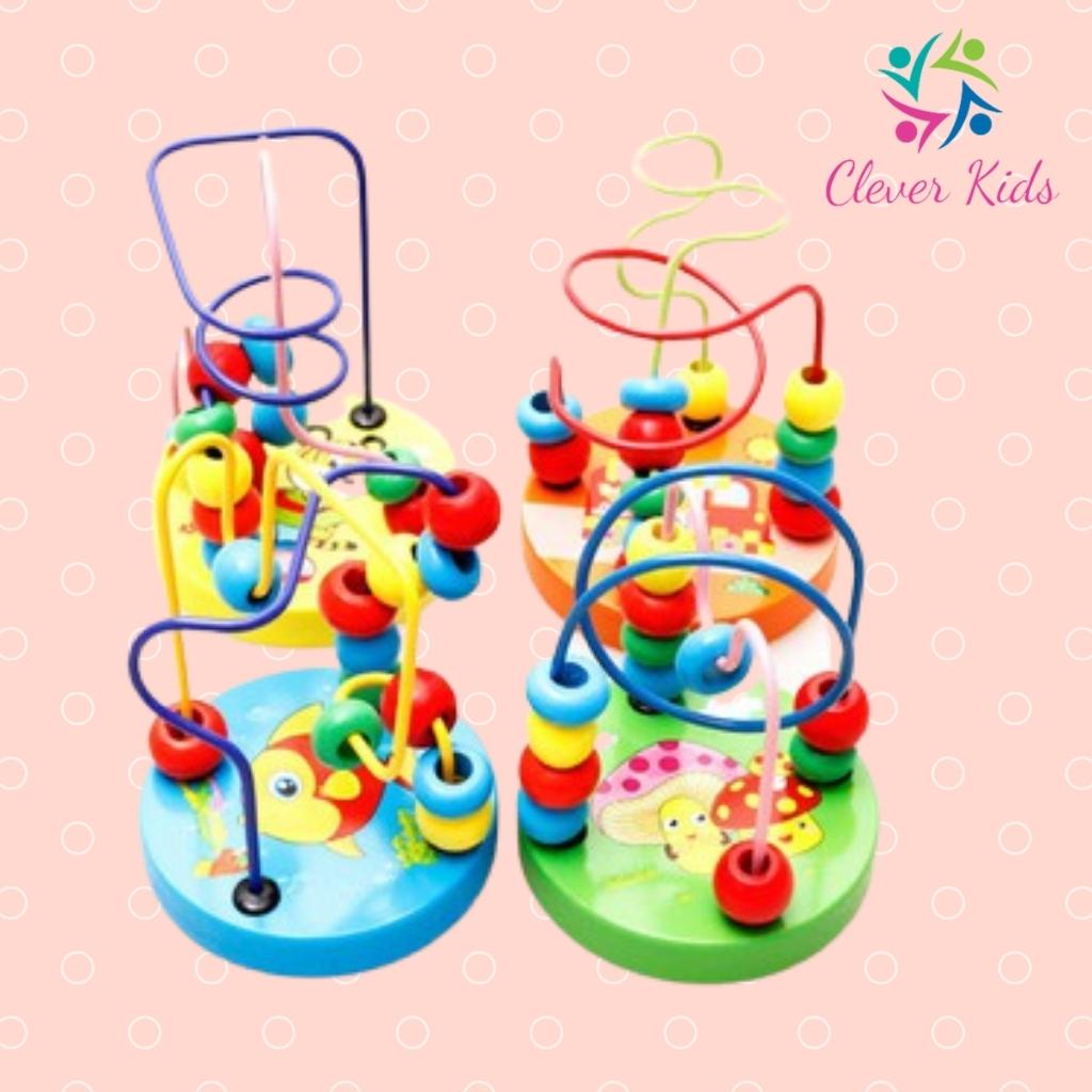 Đồ chơi luồn hạt gỗ giúp bé luyện khéo tay kiên nhẫn phát triển trí tuệ