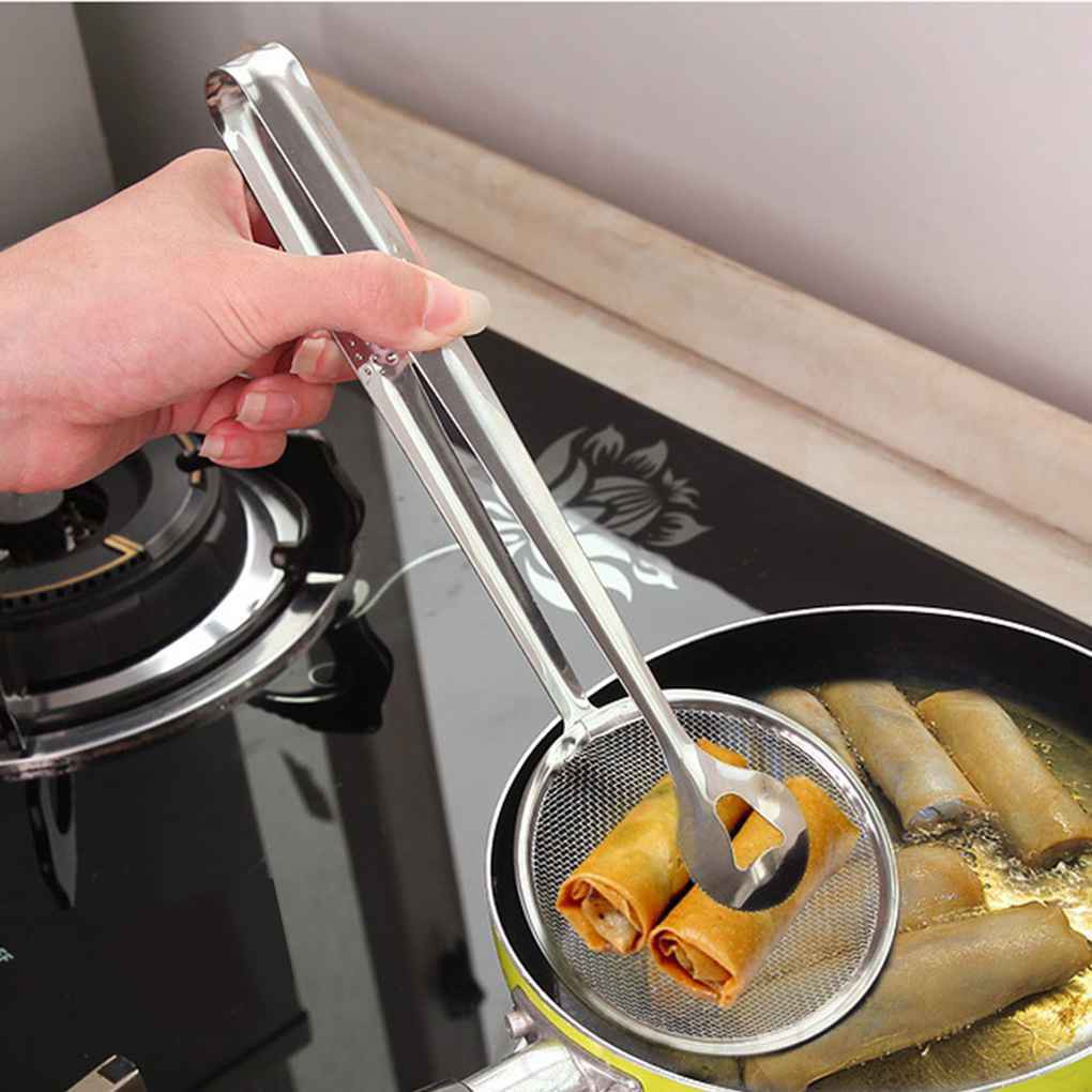 Kẹp gắp thức ăn ráo dầu bằng thép không gỉ tiện dụng cho nhà bếp