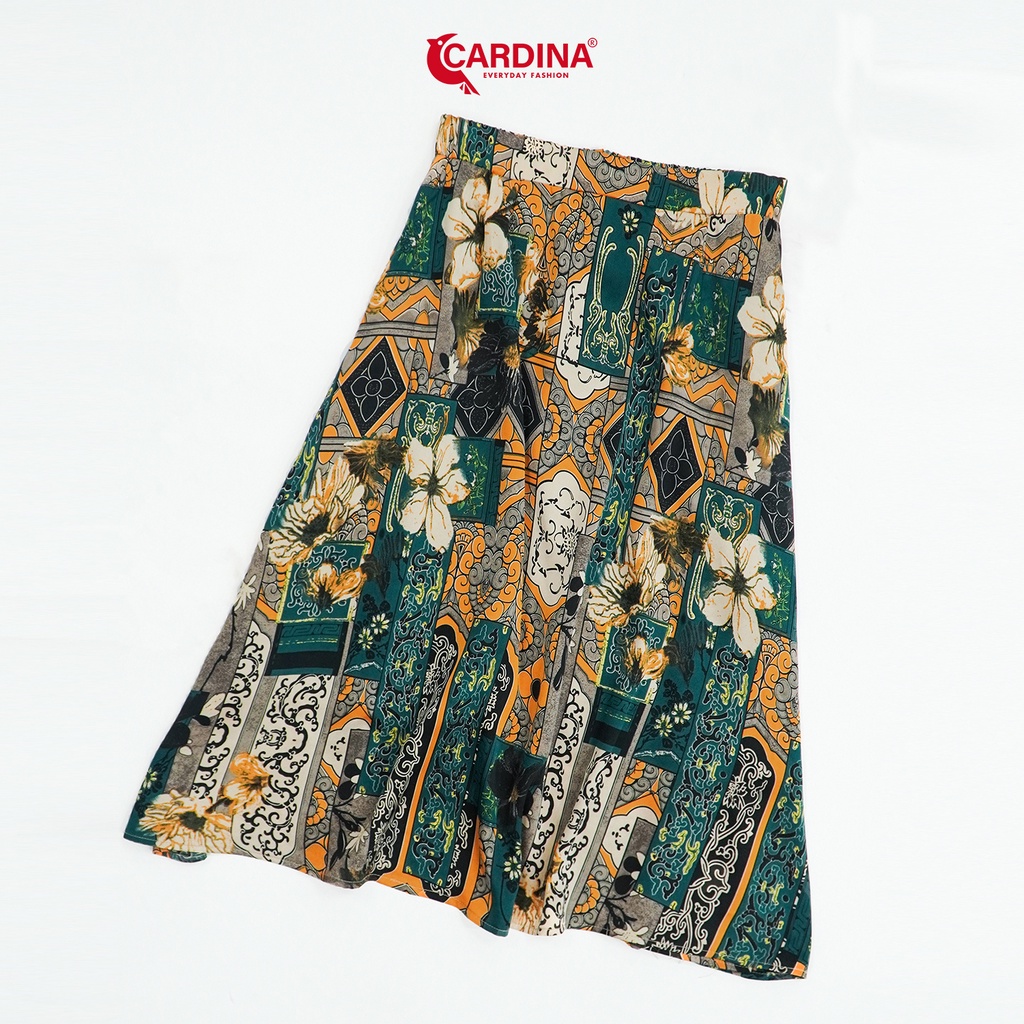 Chân Váy Nữ 𝐂𝐀𝐑𝐃𝐈𝐍𝐀 Đồ Công Sở Chất Lụa Satin Nhật Cao Cấp 2 Lớp Dáng Xòe Họa Tiết Hoa Mix Đồ Tuyệt Đỉnh 2CV03.
