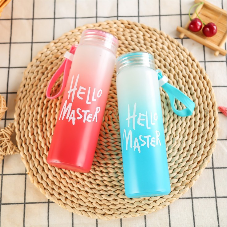 Bình đựng nước thuỷ tinh HELLO MASTER 450ml rẻ đẹp an toàn với sức khoẻ con người BN01