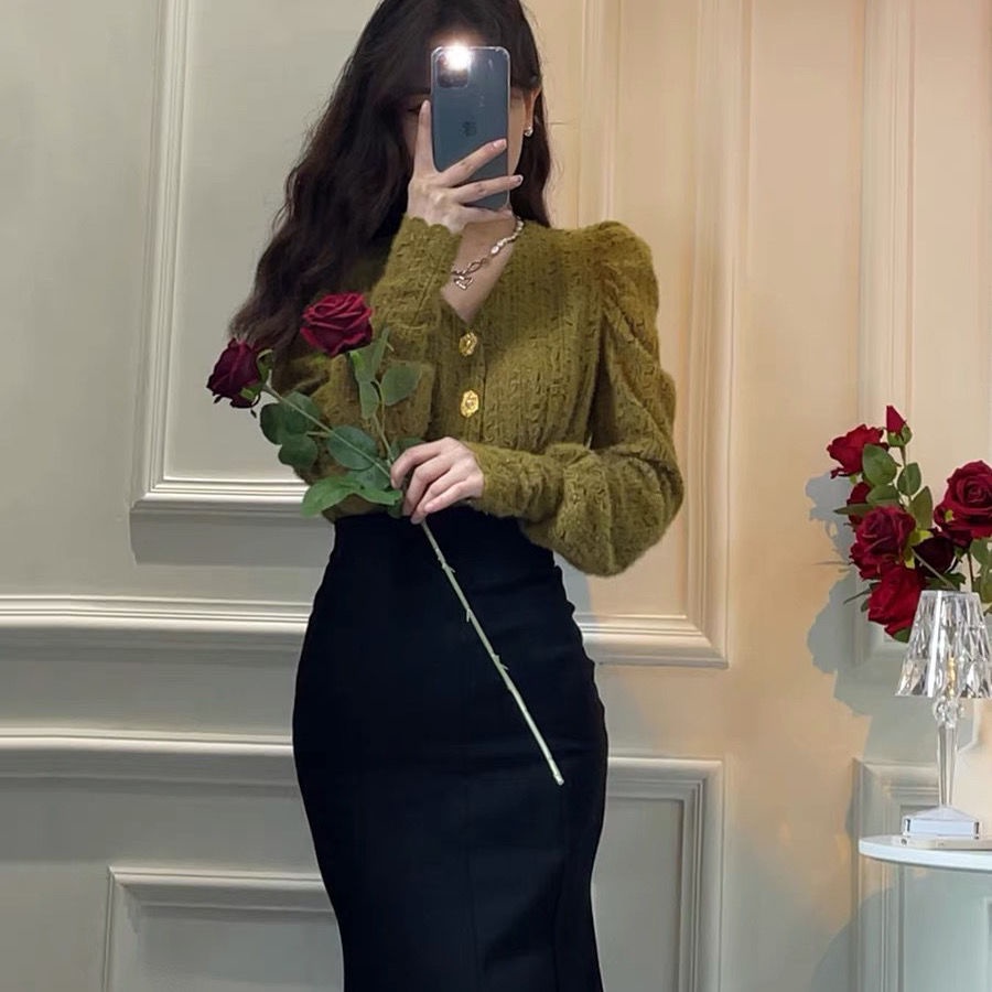 Áo Sơ Mi Tay Dài Phồng Phối Ren Phong Cách Pháp Cổ Điển Thời Trang Mùa Thu Mới Cho Nữ