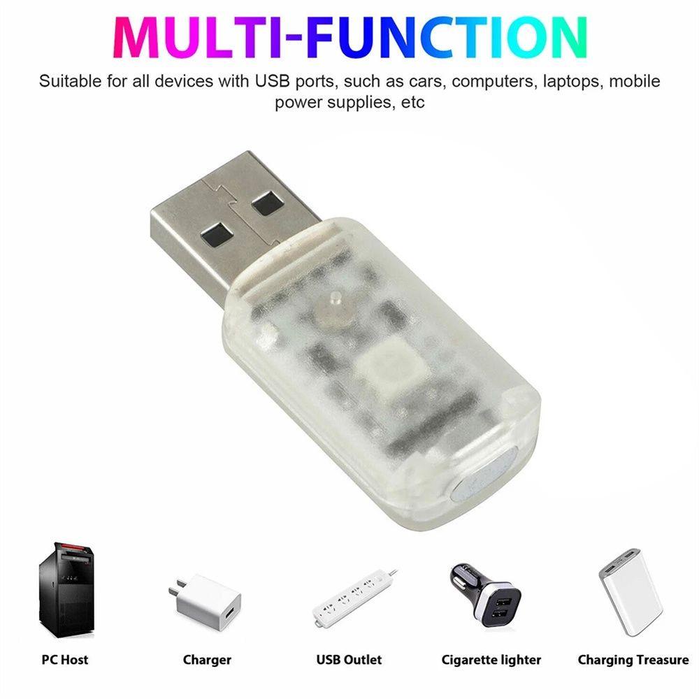 Đèn LED Trang Trí Nội Thất Xe Hơi 5V Điều Khiển Bằng Âm Thanh Tiện Dụng