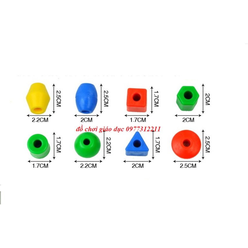 Xâu hạt nhựa 100 chi tiết cho bé mầm non