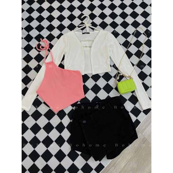 KHO SỈ BOHOME- set áo taobao yếm kèm khoác xịn