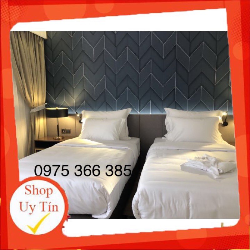 Ga giường khách sạn hay ga giường màu trắng chất liệu cotton cvc trắng trơn cao cấp size:1m/m2/m4/m6