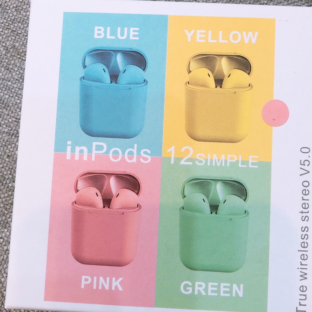 Tai nghe bluetooth  không dây Inpods i12 TWS điêu khiển cảm biến âm thanh HIFI cao cấp