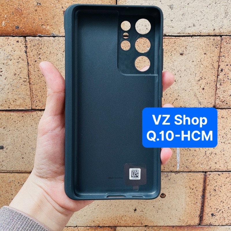 Chính hãng-KHÔNG hộp-KHÔNG bút-Ốp lưng silicone cho điện thoại S21 Ultra có ngăn đựng bút