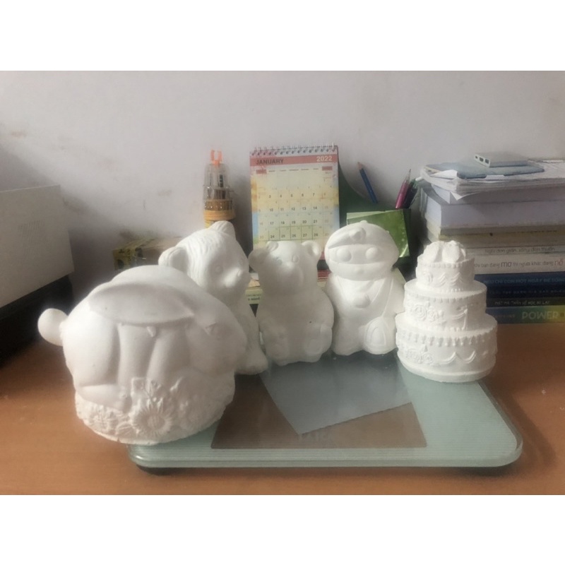 Tượng tô màu thạch cao cho bé (15-20cm)ko kèm màu