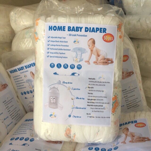 50c Bỉm quần Home Baby Diaper size M L XL XXL XXXL