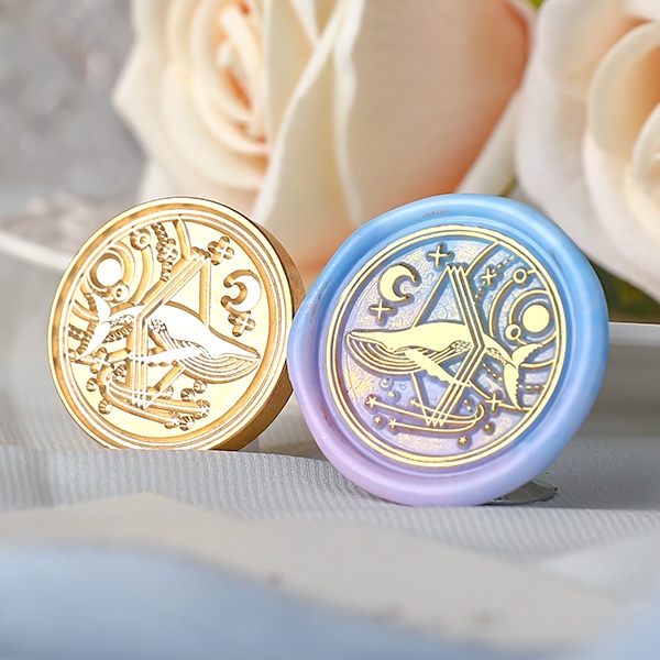 Đầu Con Dấu Bằng Đồng Họa Tiết Chữ Phong Cách Retro