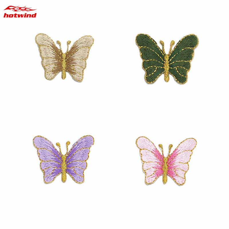 1 miếng vá quần áo hình bươm bướm thêu DIY xinh xắn