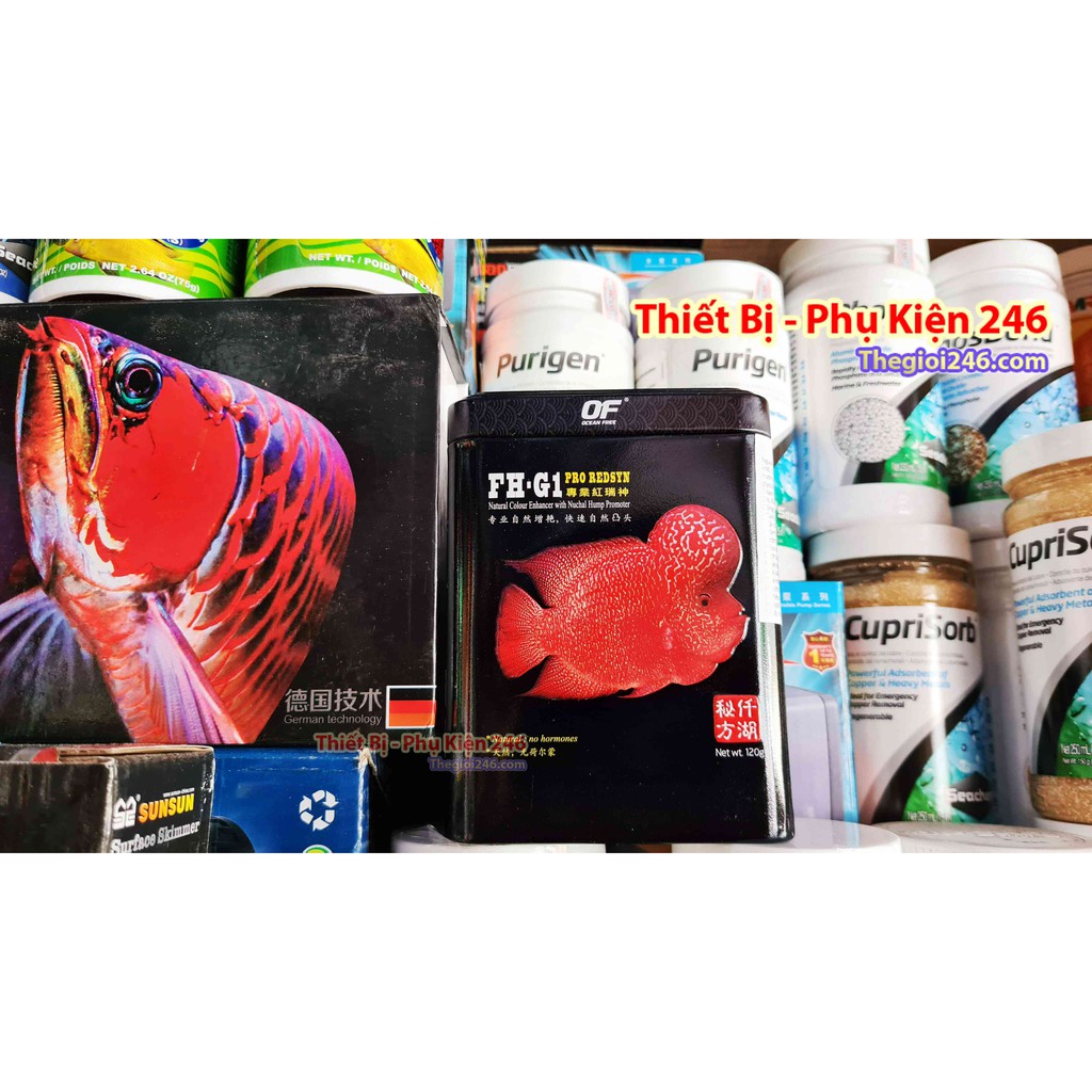 Thức ăn FH-G1 đen 250g dành cho cá la hán lên màu đẹp fhg1 đen