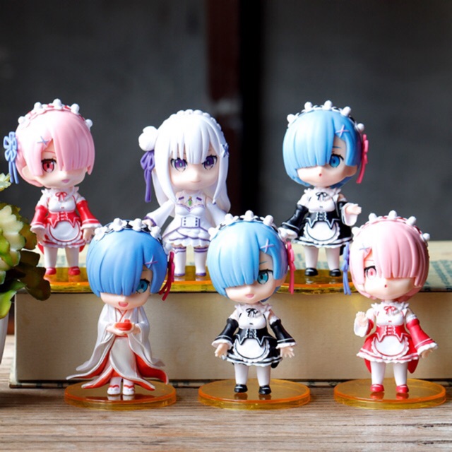 Mô hình figure Ram , Rem &amp; friends đế vàng