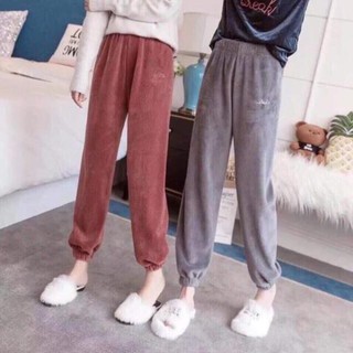 Quần Nỉ Bông Nữ Lông Cừu Siêu Ấm
