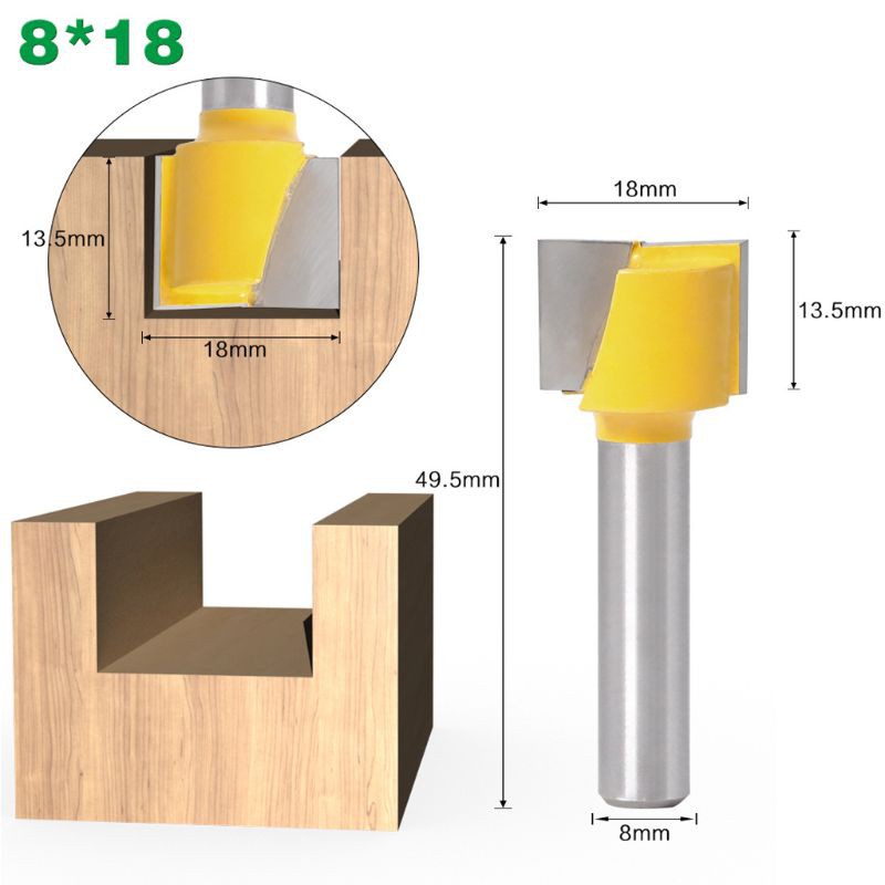 Đầu mũi phay gỗ thẳng 8mm chất lượng cao