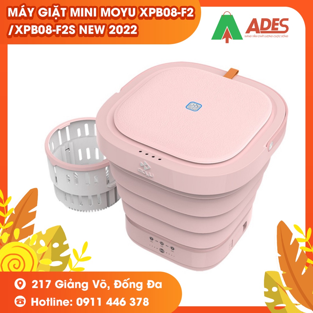 Máy giặt mini Moyu XPB08-F2/ XPB08-F2S gấp gọn có lồng vắt, tia UV khử khuẩn - HOT NEW 2022 - CỰC XINH