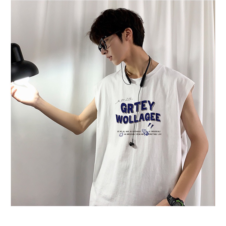 Áo ba lỗ - Áo Tank Top in chữ GRTEY WOLLAGE là điểm nhấn, đơn giản dễ phối