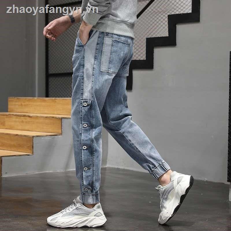 Quần Jeans Nam Dài Ống Bó Thời Trang Hàn