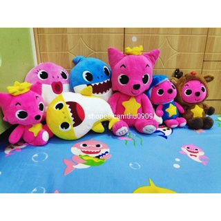 Gấu bông baby shark- pinkfong,cá mập bông đáng yêu ảnh thật , gấu nhồi bông quà tặng