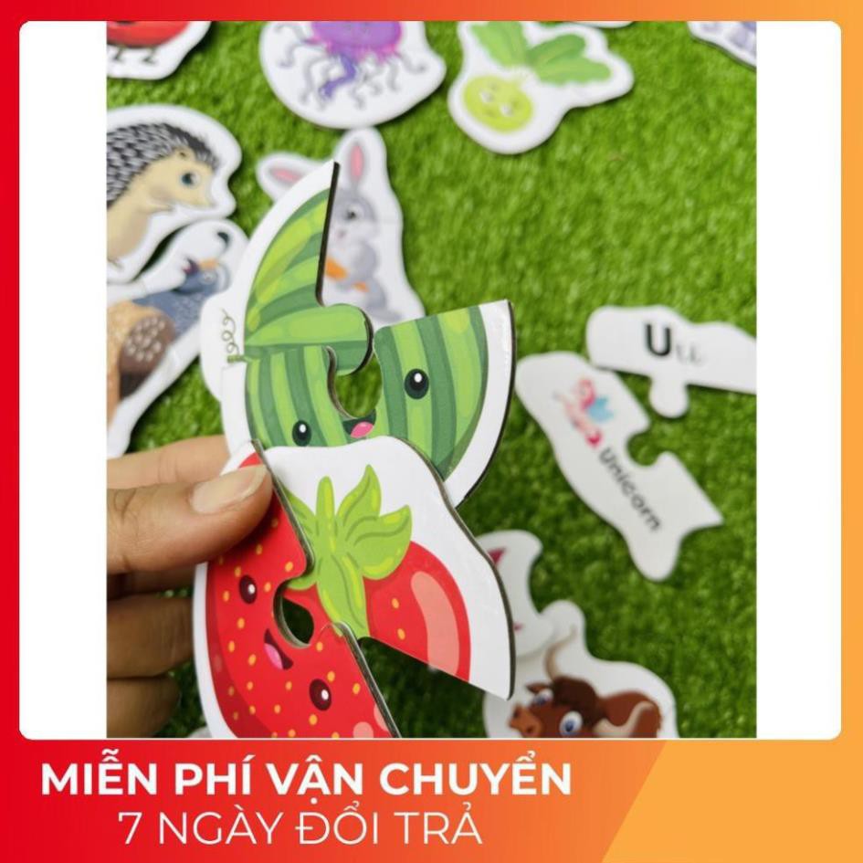 Chò chơi thông minh Bộ Ghép hình Tư duy Thông minh - Học chữ cái, chữ số - 72 PUZZLE