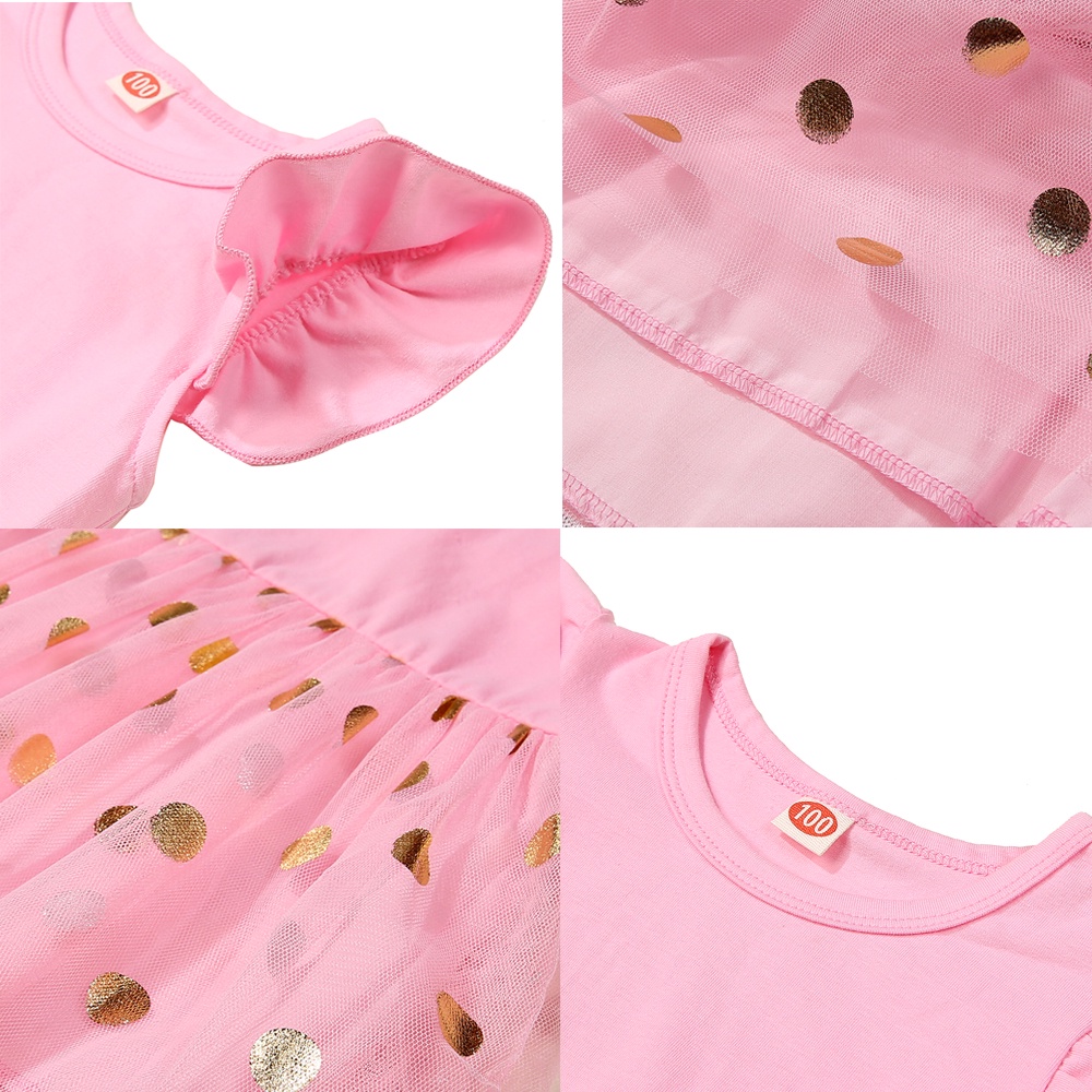Hello kitty Đầm Công Chúa Màu Hồng Cho Bé Gái Từ 1-6 Tuổi