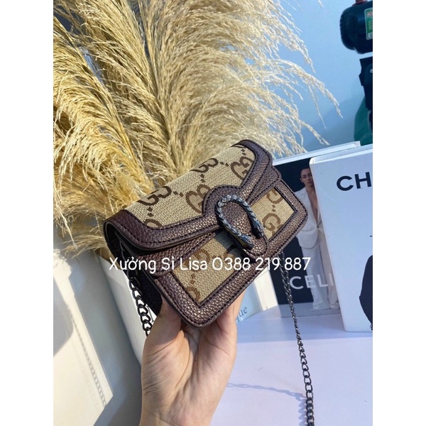 Túi Đeo Chéo Vải Dệt Chữ To Viền Màu (Hàng rẻ đẹp) - MS318