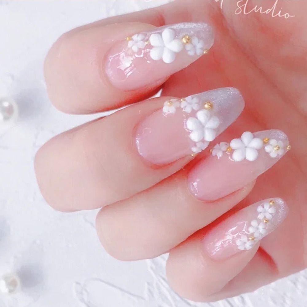 Hộp 6 Ngăn Đựng Hoa Trang Trí Móng Tay DIY|Bộ Sản Phẩm Trang Sức Bằng Acrylic Chất Lượng