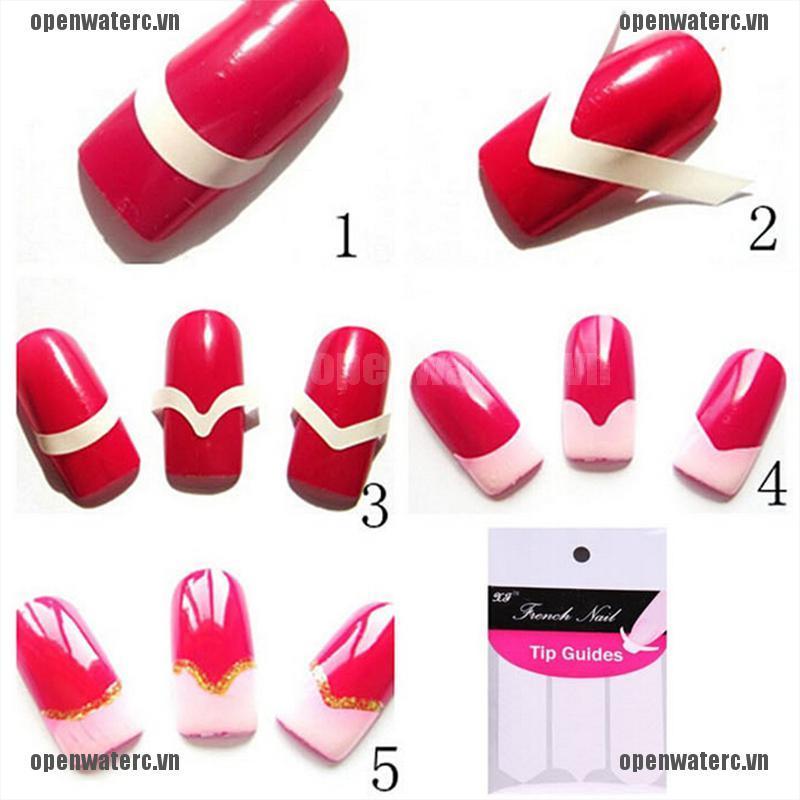 Set 10 Tấm Miếng Dán Định Hình Trang Trí Móng Tay Acrylic UV