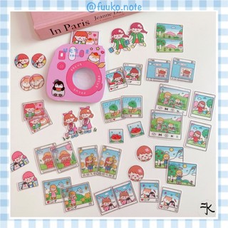 🔻Set 40 miếng dán Sticker cô gái dễ thương
