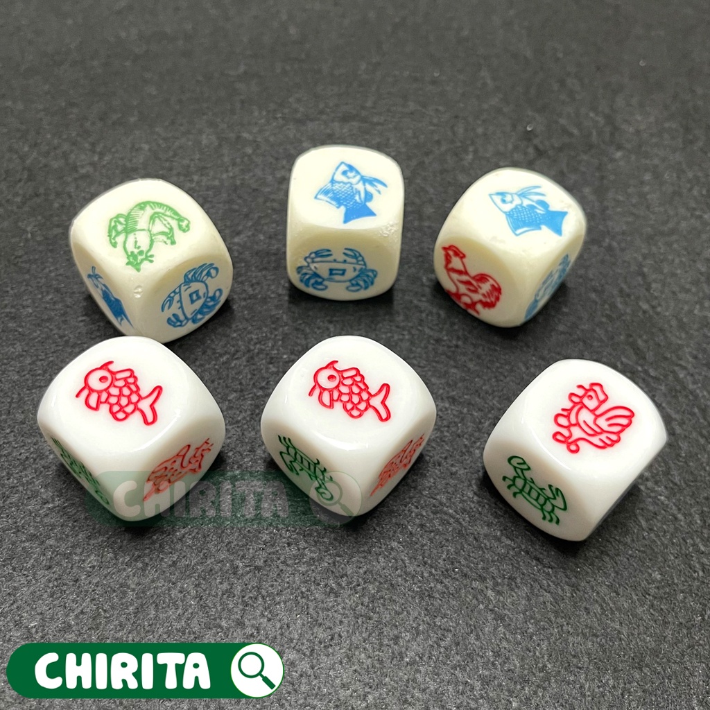 Bộ Bầu Cua HỘT LỚN - Bộ Lắc Bầu Cua Tôm Cá , Boardgame Đồ Chơi Trẻ Em CHIRITA