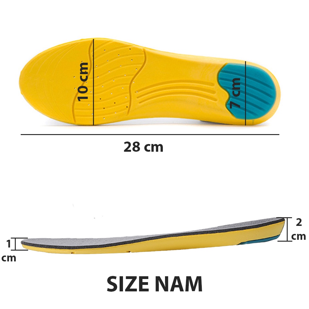 Lót giày thể thao nam nữ 3 lớp êm chân, siêu nhẹ giảm sóc, khử mùi, thoáng khí_V01PK26