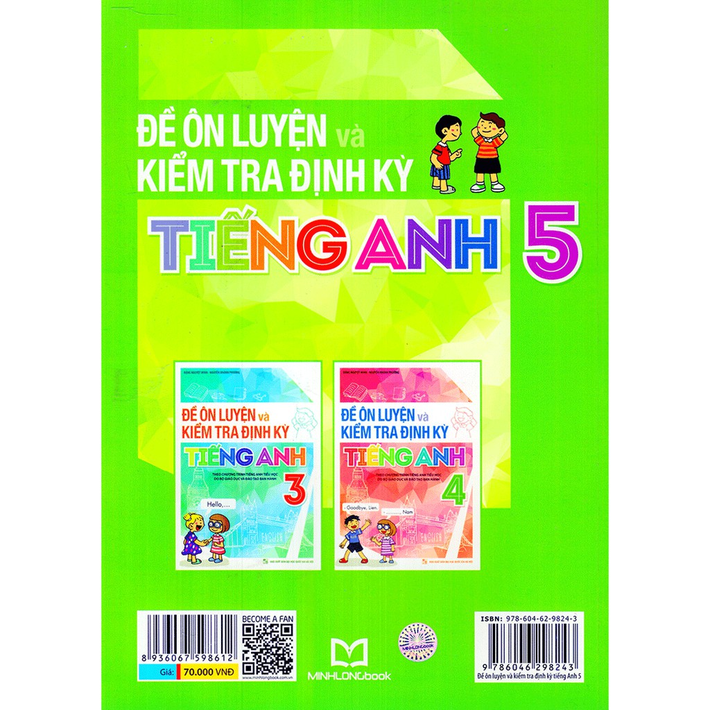 Sách: Đề Ôn Luyện Và Kiểm Tra Định Kỳ Tiếng Anh  Lớp 5