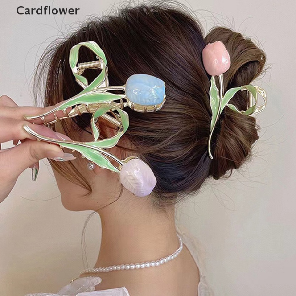 &lt; Cardflower &gt; Mới Kẹp Tóc Hoa Tulip / Cá Mập / Vuốt Đuôi Ngựa Ngọt Ngào Thời Thượng Ngọt Ngào Cho Nữ