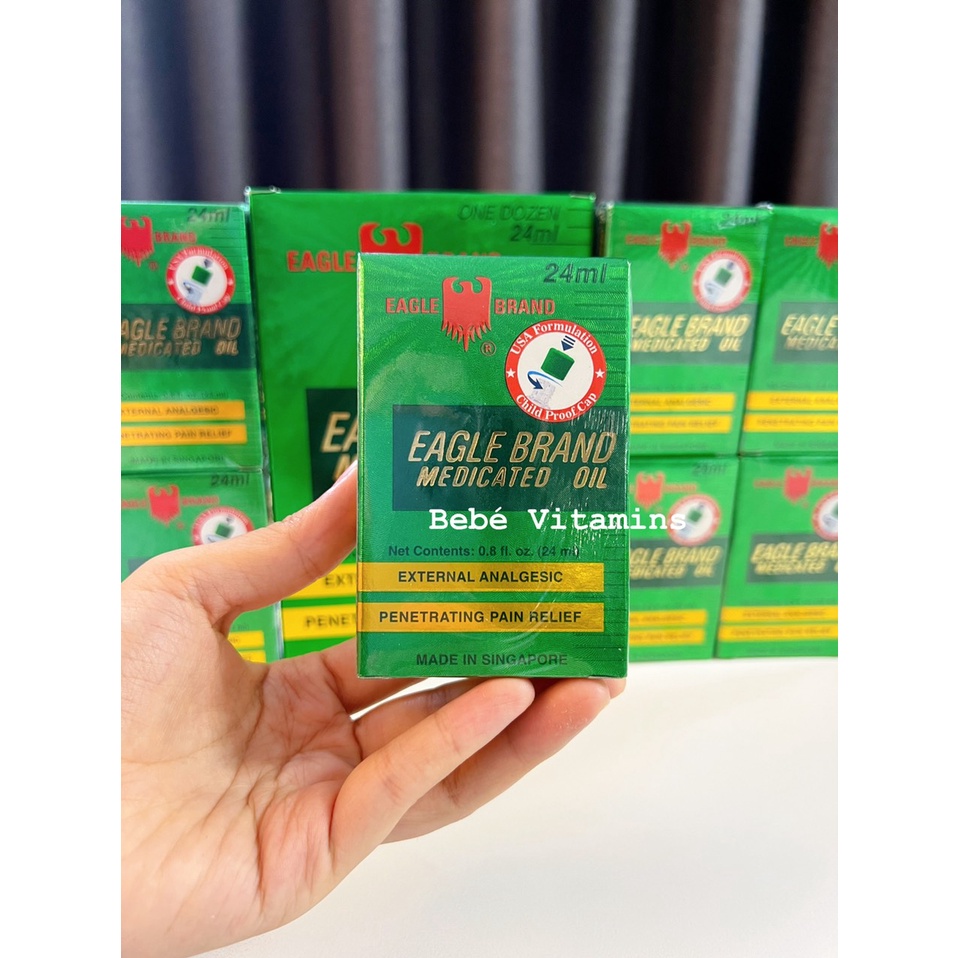 Dầu gió xanh con Ó hai nắp 24ml Mỹ  - Bebé Vitamins