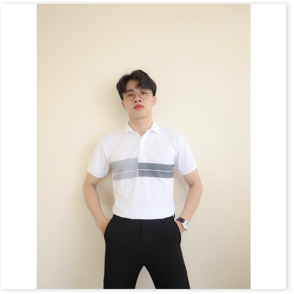 Áo thun cổ trụ ngắn tay tôn dáng chuẩn body KME FASHION