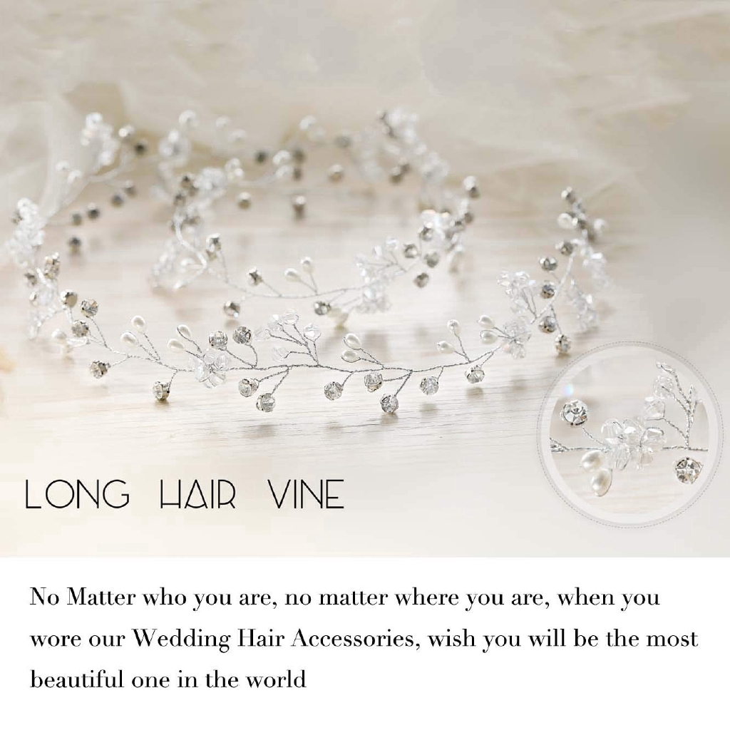Western Wedding Bride Headdress Handmade Jewelry ,Bridal Hair Belt ,Crown Floral Crystal Pearl Hair Ornaments