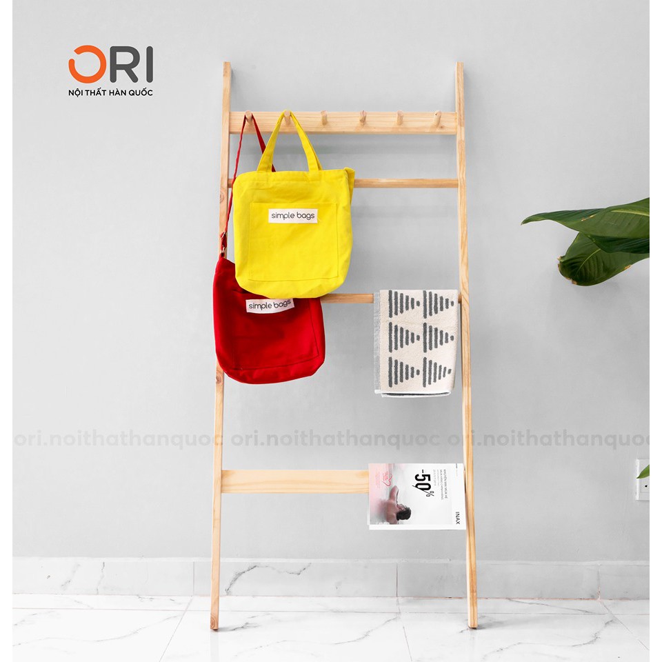 THANG TRANG TRÍ C TOWEL LADDER GỖ TỰ NHIÊN