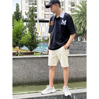 Quần Short Kaki Basic Unisex Nam Nữ ống suông cá tính