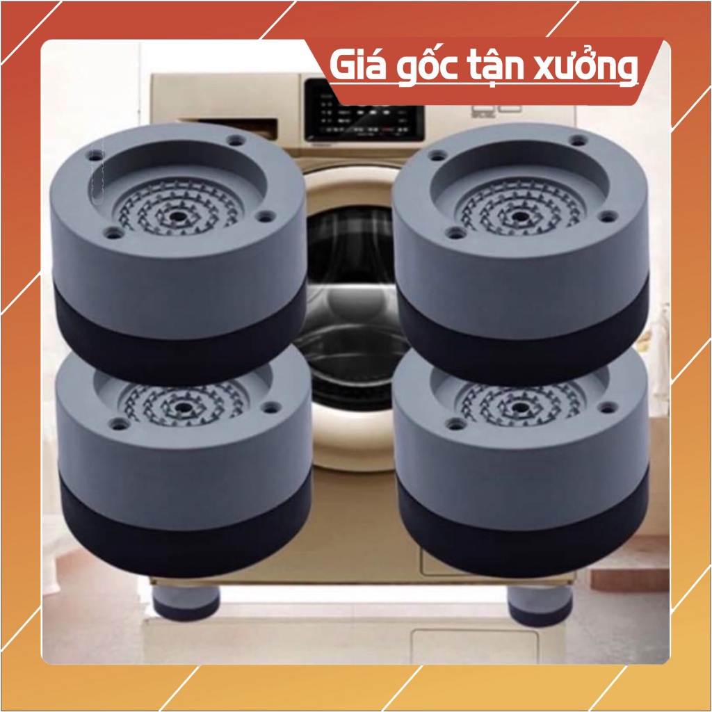 Bộ 4 chân đế máy giặt chống rung giật chất liệu nhựa silicon cao cấp