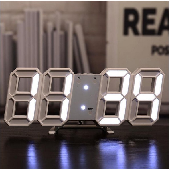 [ HÀNG CHÍNH HÃNG ] Đồng hồ LED 3D treo tường, để bàn thông minh Smart Clock