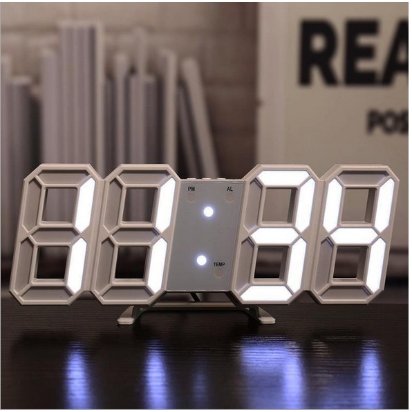 [ GIÁ HỦY DIỆT ] Đồng hồ LED 3D treo tường, để bàn thông minh Smart Clock