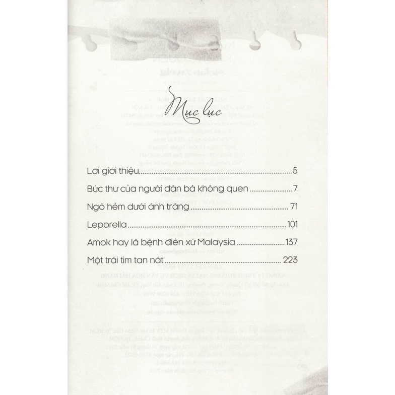 Sách - Bức Thư Của Người Đàn Bà Không Quen
