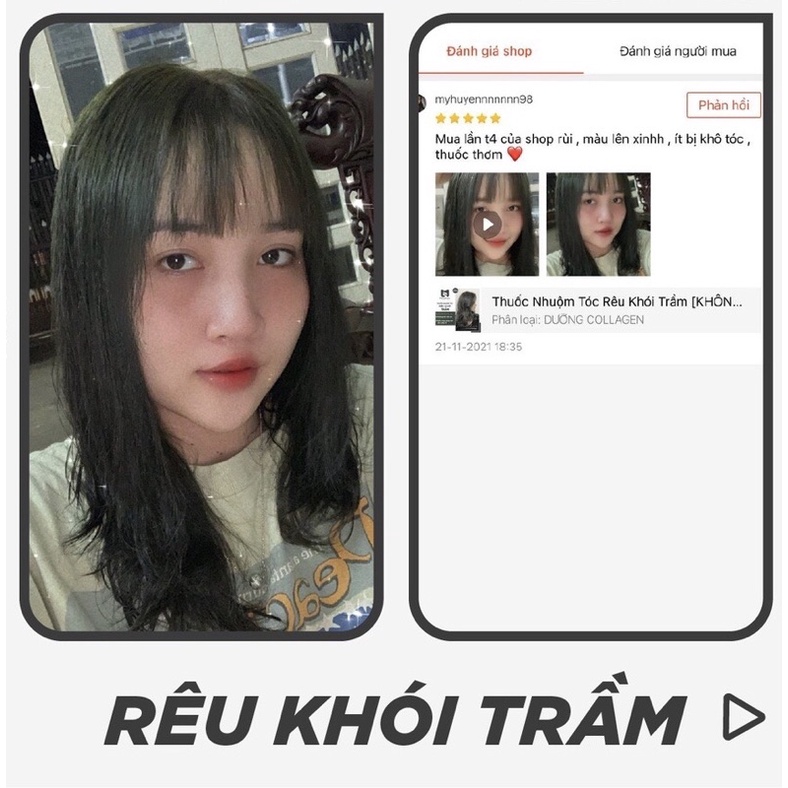 Thuốc nhuộm tóc RÊU KHÓI TRẦM không cần thuốc tẩy tóc Chenglovehairs, Chenglovehair , Nataki